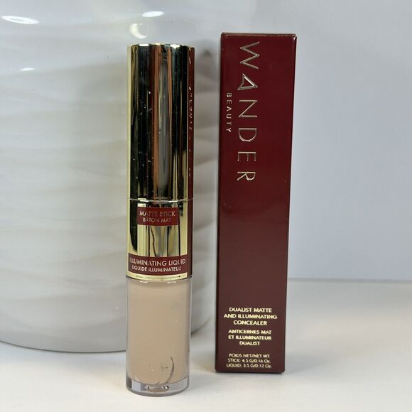 NIB Wander Beauty Dualist Matte & Illuminating Concealer - LIGHT - Picture 2 of 7